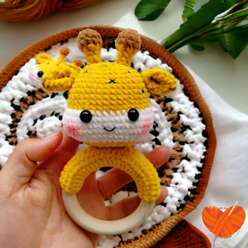 Giraffe Crochet Rattle Pattern - Handmade Baby Toy Tutorial