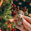 Mini Christmas Reindeer Crochet Pattern - Cute Amigurumi Holiday Decoration