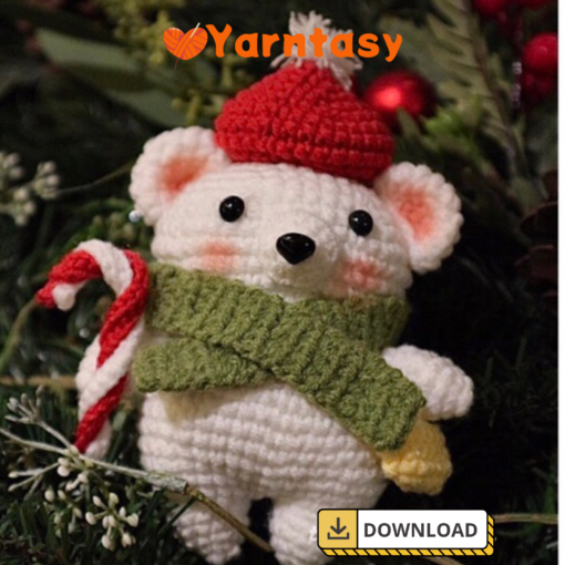 Christmas Polar Bear Crochet Pattern - Adorable Amigurumi Plush for Xmas