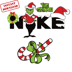 Grinch Christmas Nike SVG Design - Festive Holiday Cricut Craft File