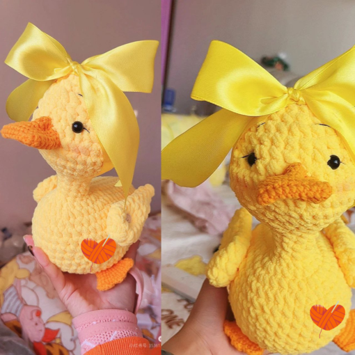 Ducky Crochet Pattern - Handmade Amigurumi Duck with Bow