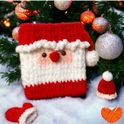 Santa Christmas Bag Crochet Pattern - Beginner-Friendly DIY Gift Bag