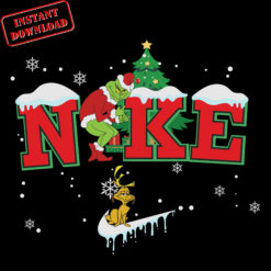 Grinch Nike Christmas SVG Design - Instant Download for Cricut Projects