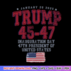 Trump Presidential Inauguration Day 2025 SVG design for crafting patriotic keepsakes and event memorabilia