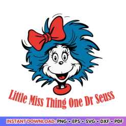 Little Miss Thing One Dr Seuss SVG design for fun and creative crafting projects