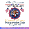 Inauguration Day January 20th Trump 47th President PNG design for patriotic crafts and memorabilia