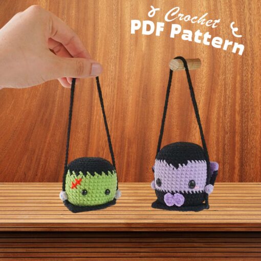 Halloween Hanging Crochet Pattern - Handmade Spooky Decoration for Fall