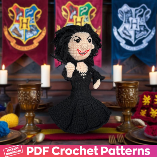 Enchanting Bellatrix Lestrange Crochet Pattern: Shadow Witch Amigurumi Doll - Image 5