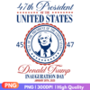 Donald Trump Inauguration Day 2025 PNG featuring 47th US President design and 45 47 branding for crafting and memorabilia