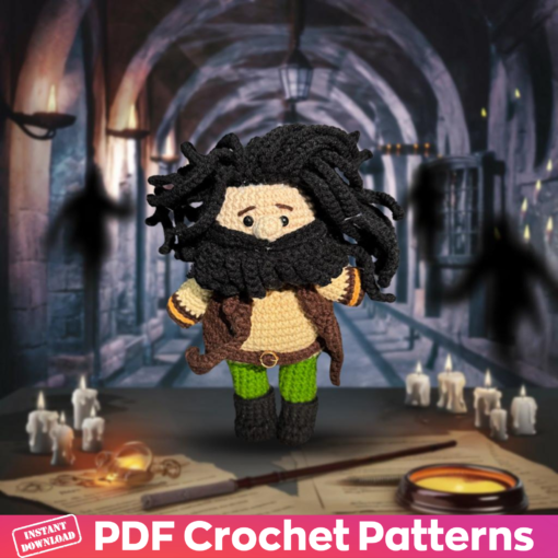 DIY Rubeus Hagrid Wizard Amigurumi pattern