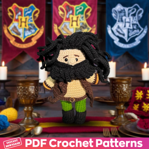 Rubeus Hagrid crochet pattern - Giant Wizard Doll