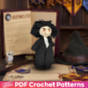 Wizard-themed crochet doll for Harry Potter fans