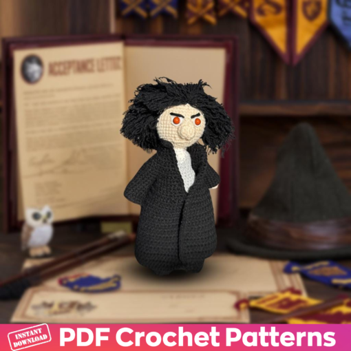 Wizard-themed crochet doll for Harry Potter fans