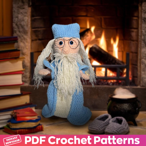 Old Wizard Crochet Pattern - Dumbledore Doll DIY Tutorial PDF