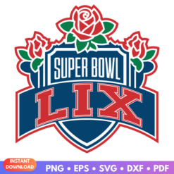 Super Bowl LIX 2025 Football SVG featuring a football design with bold text for the 2025 championship