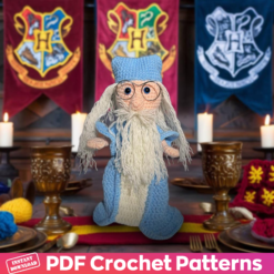 Harry Potter Dumbledore Crochet Pattern - Handmade Wizard Doll for Fans